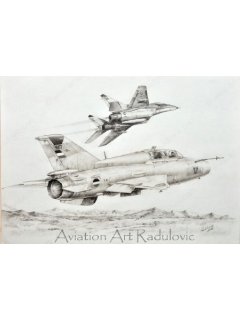 ''MiG-21 & MiG 29'' art print