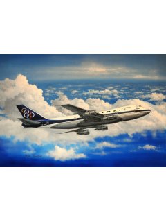 Aviation Art Painting OLYMPIC AIRWAYS BOEING 747 - Canvas print 50 X 37.5 cm.
