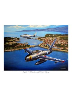 Ζωγραφικός Πίνακας F-84F Thunderstreak - Αντίγραφο σε αφίσα 