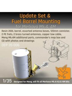 Update Set and Fuel Barrel Mounting for Merkava Mk.4/4M - 1/35