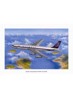 Ζωγραφικός Πίνακας: Olympic Airways Boeing 707 (Αντίγραφο σε αφίσα) - Δώρο με αγορά αντιγράφου σε καμβά