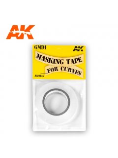 Masking Tape for Curves 6 mm. 18 Meters Long, AK Interactive