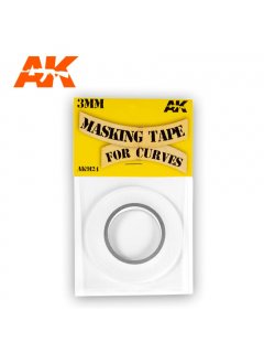 Masking Tape for Curves 3 mm. 18 Meters Long, AK Interactive