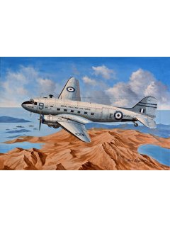 Aviation Art Painting RHAF C-47 DAKOTA OVER KOREA (Canvas print)
